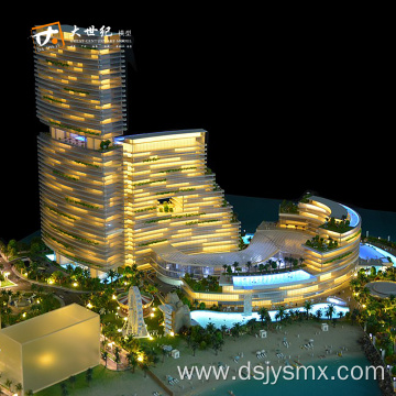 Hotel 3d model building abs plastic scale model